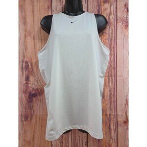 Nike Dri-Fit White Racerback Tank Top XL Lightweight Breathable Athletic Wear